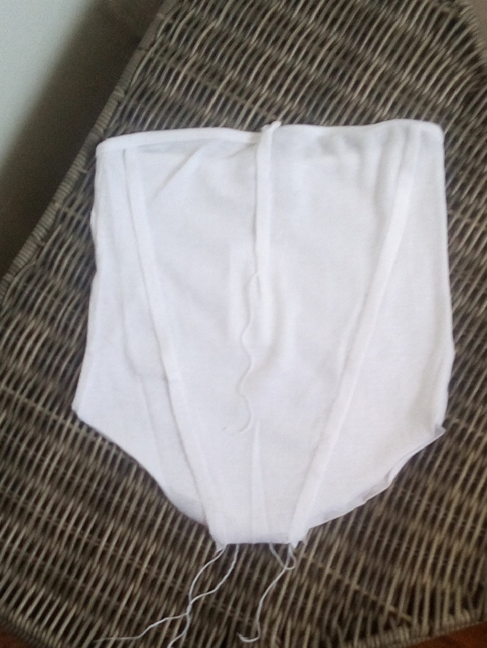 Sami Miro Vintage White Ribbed V Cut Tube Top NWT, XSmall - Picture 2 of 6